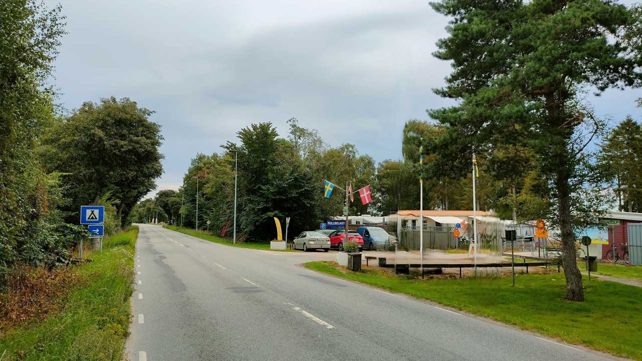 Riksväg 9 vid Skateholms Camping